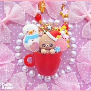 Kawaii Christmas Cocoa Cup Necklace by Dolly House