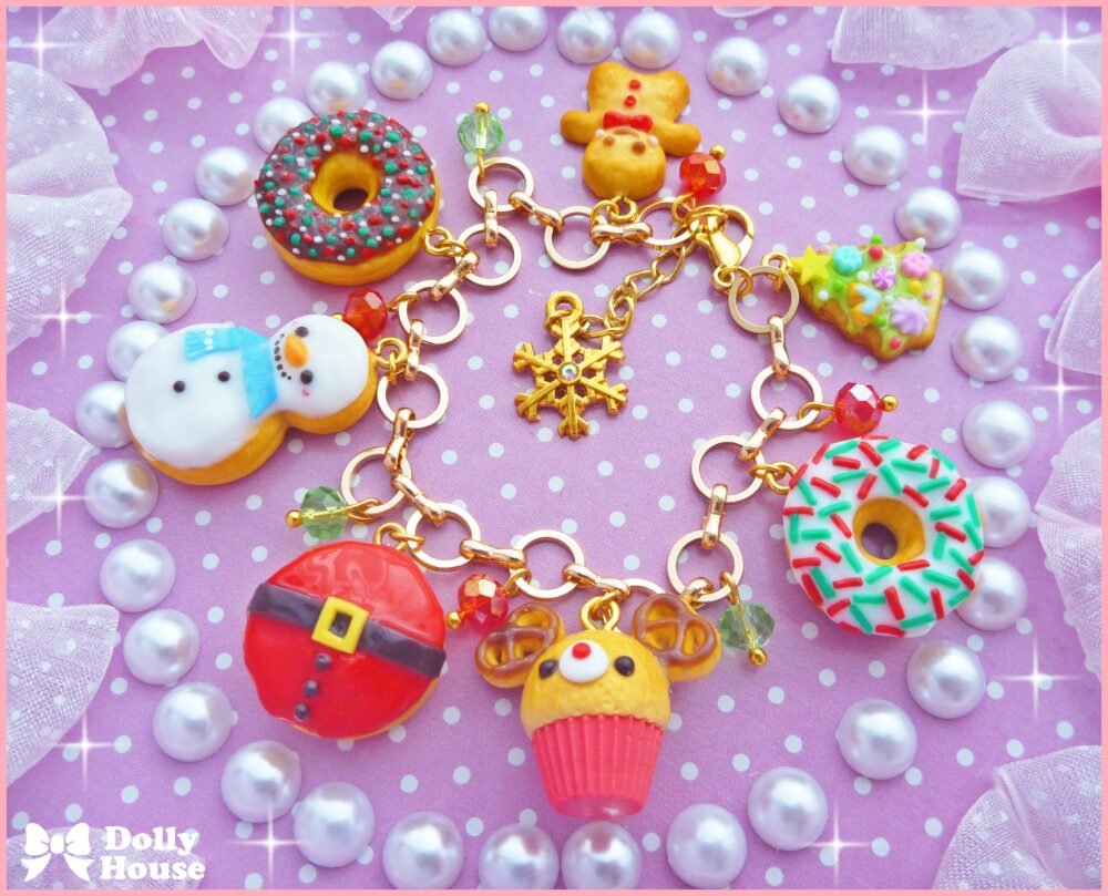 Kawaii Christmas Sweets Bracelet by Dolly House