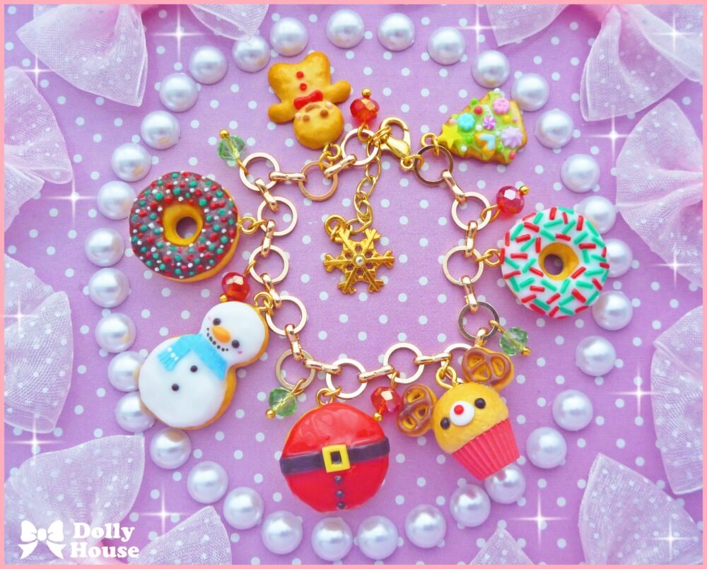 Kawaii Christmas Sweets Bracelet by Dolly House