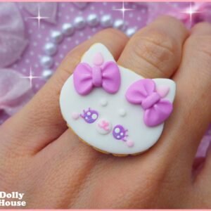 Kawaii Biscuit Kitty Ring by Dolly House