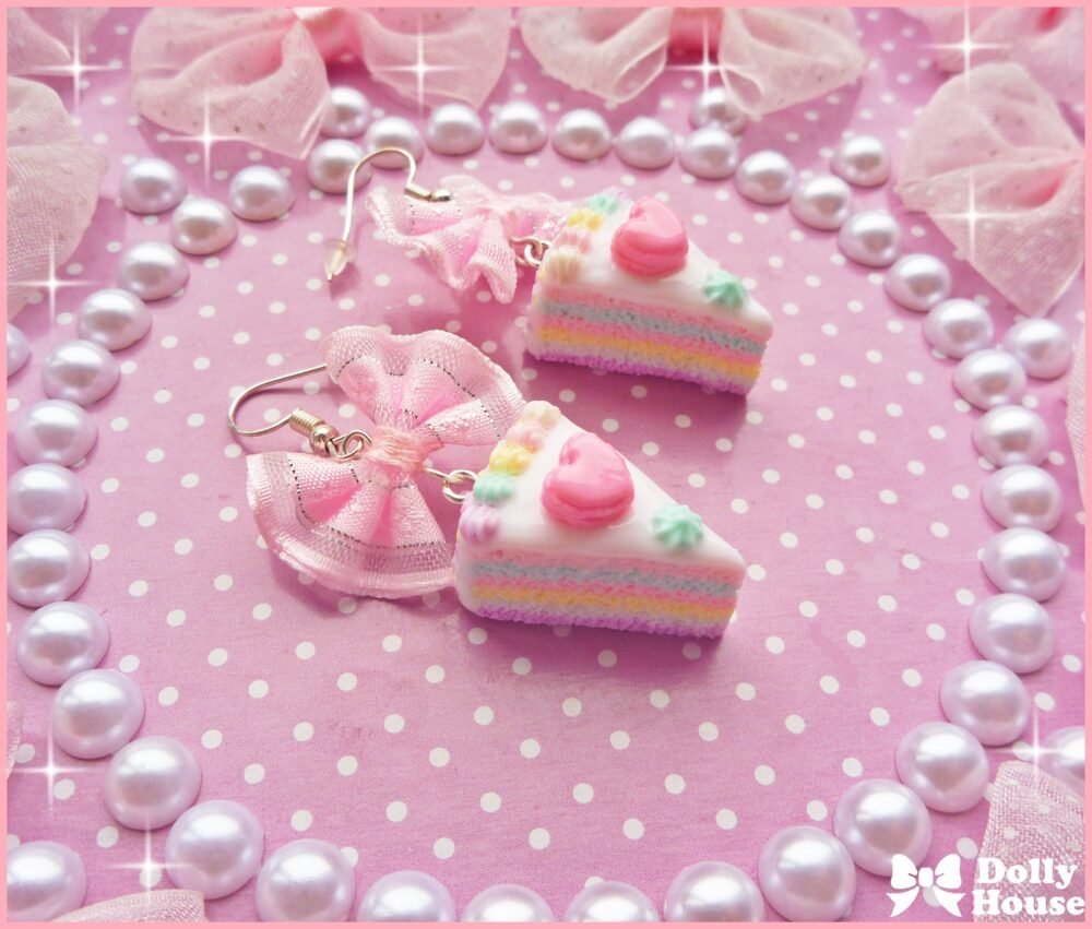 Kawaii Pastel Cakes Earrings by Dolly House