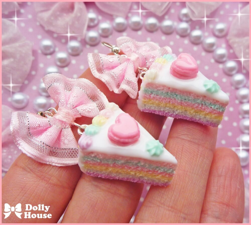 Kawaii Pastel Cakes Earrings by Dolly House