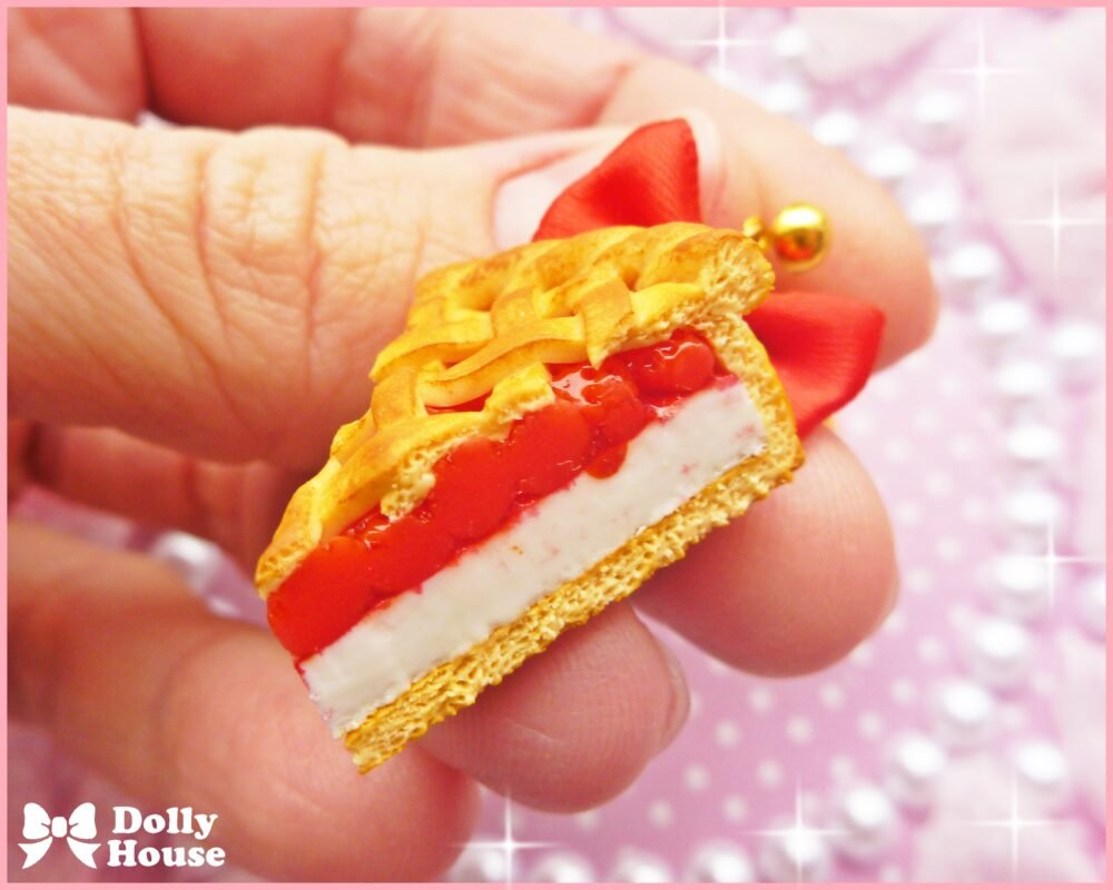 Kawaii Strawberry Pie Earrings by Dolly House