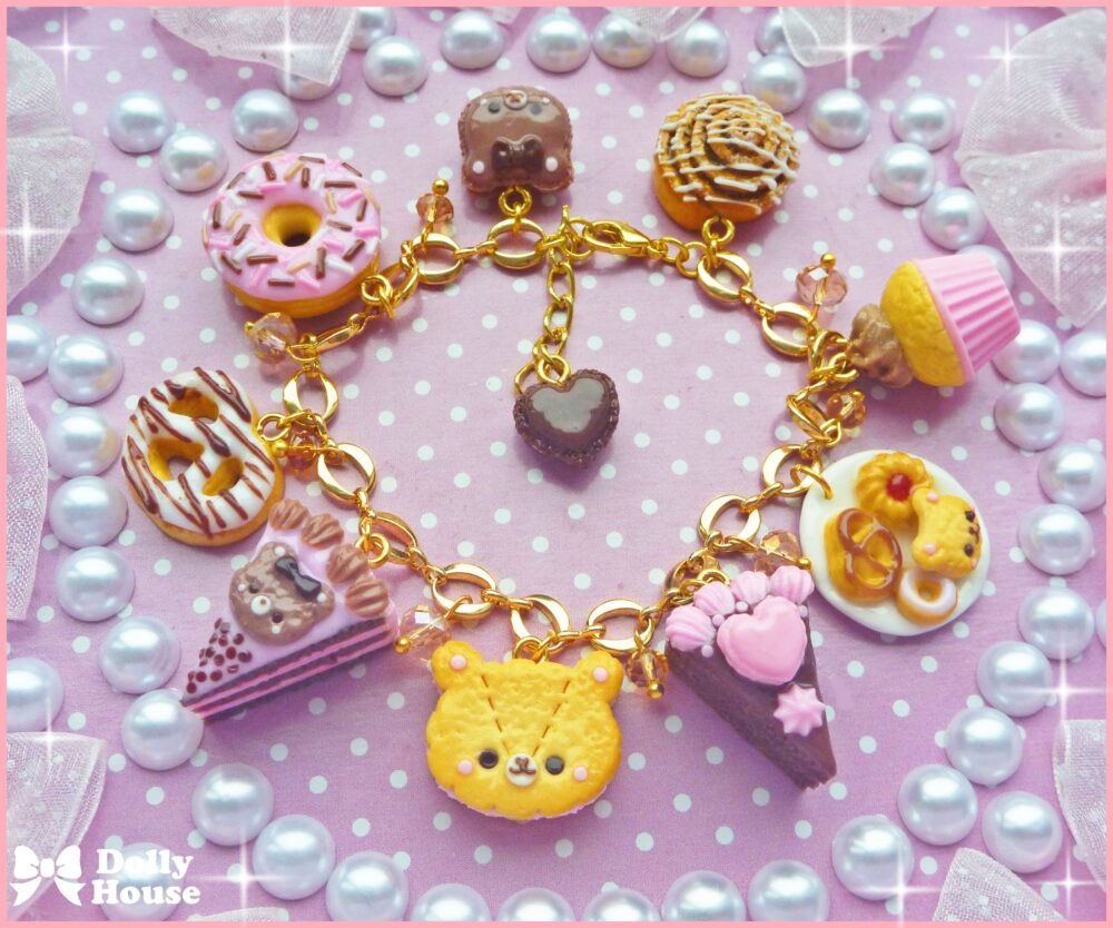 Kawaii Pastry and Sweets Bracelet by Dolly House