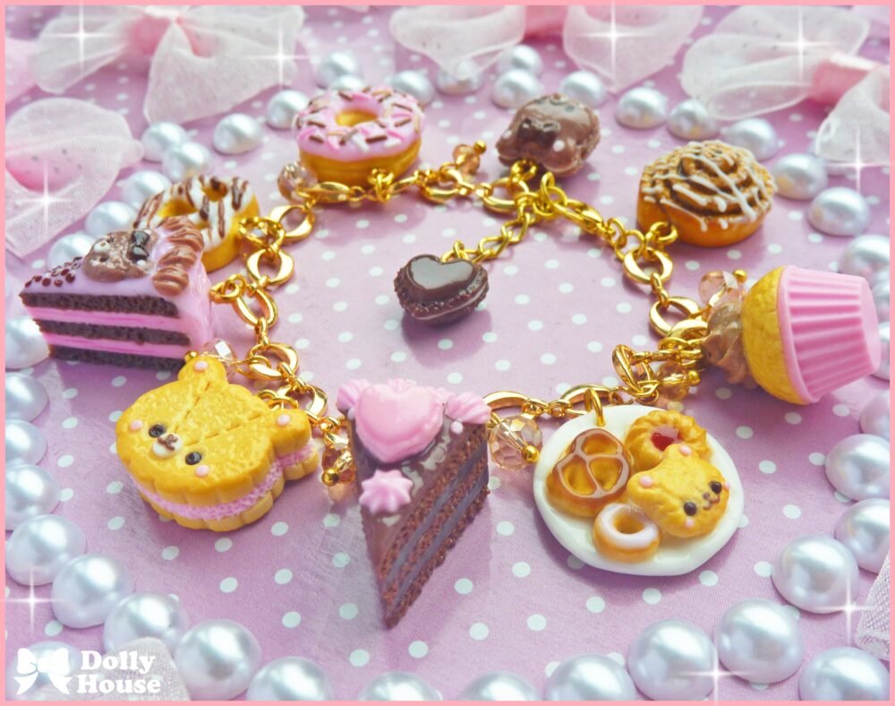 Kawaii Pastry and Sweets Bracelet by Dolly House