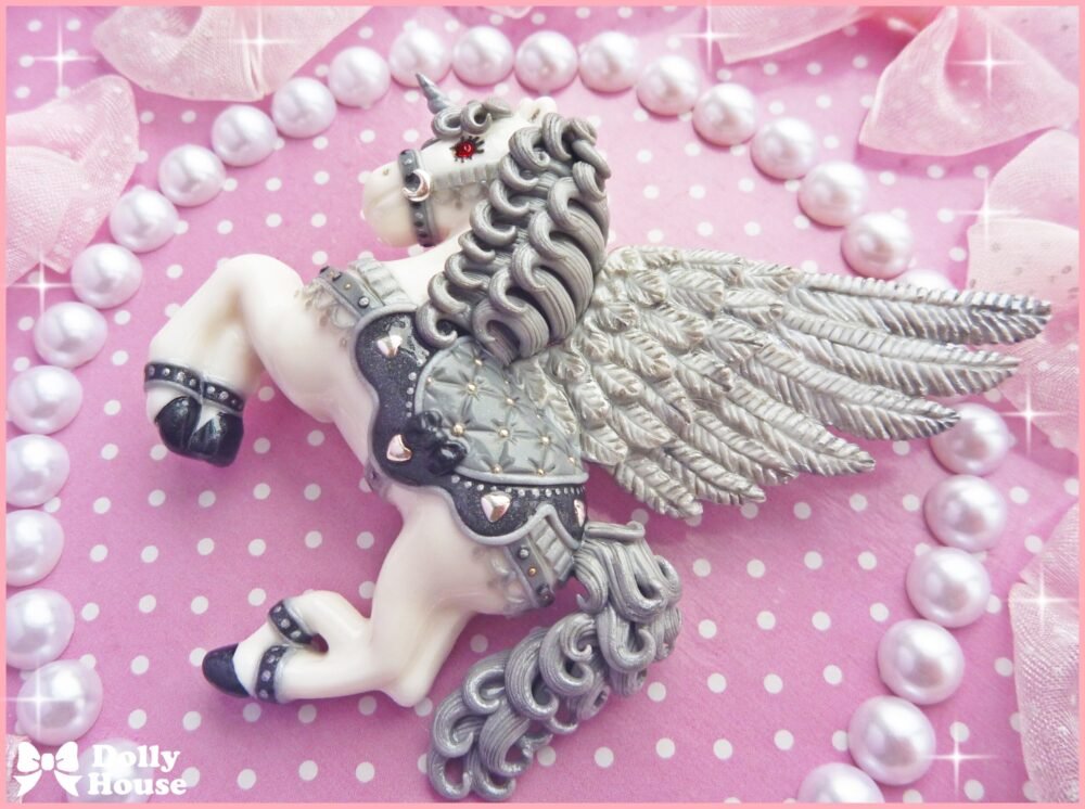 Kawaii Gothic Alicorn Brooch by Dolly House