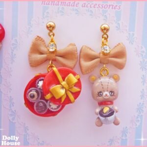 Kawaii Choco Bear Earrings by Dolly House II