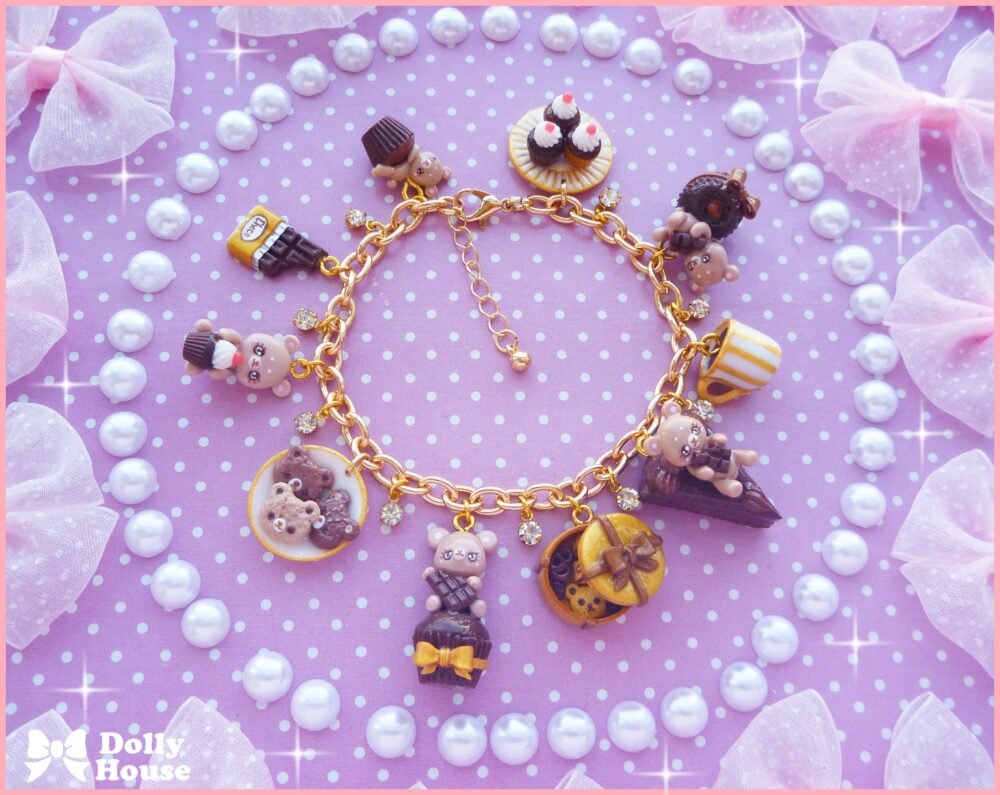 Kawaii Sweet Choco & Bears  Bracelet by Dolly House