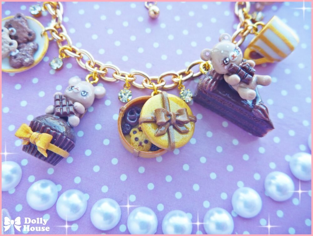 Kawaii Sweet Choco & Bears  Bracelet by Dolly House