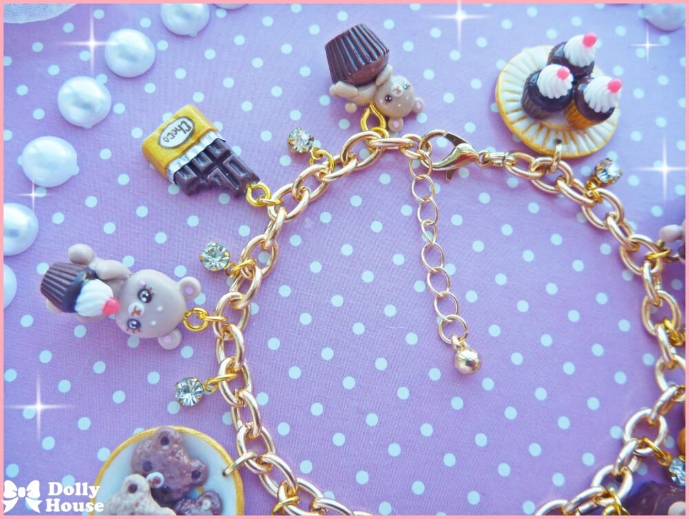 Kawaii Sweet Choco & Bears  Bracelet by Dolly House