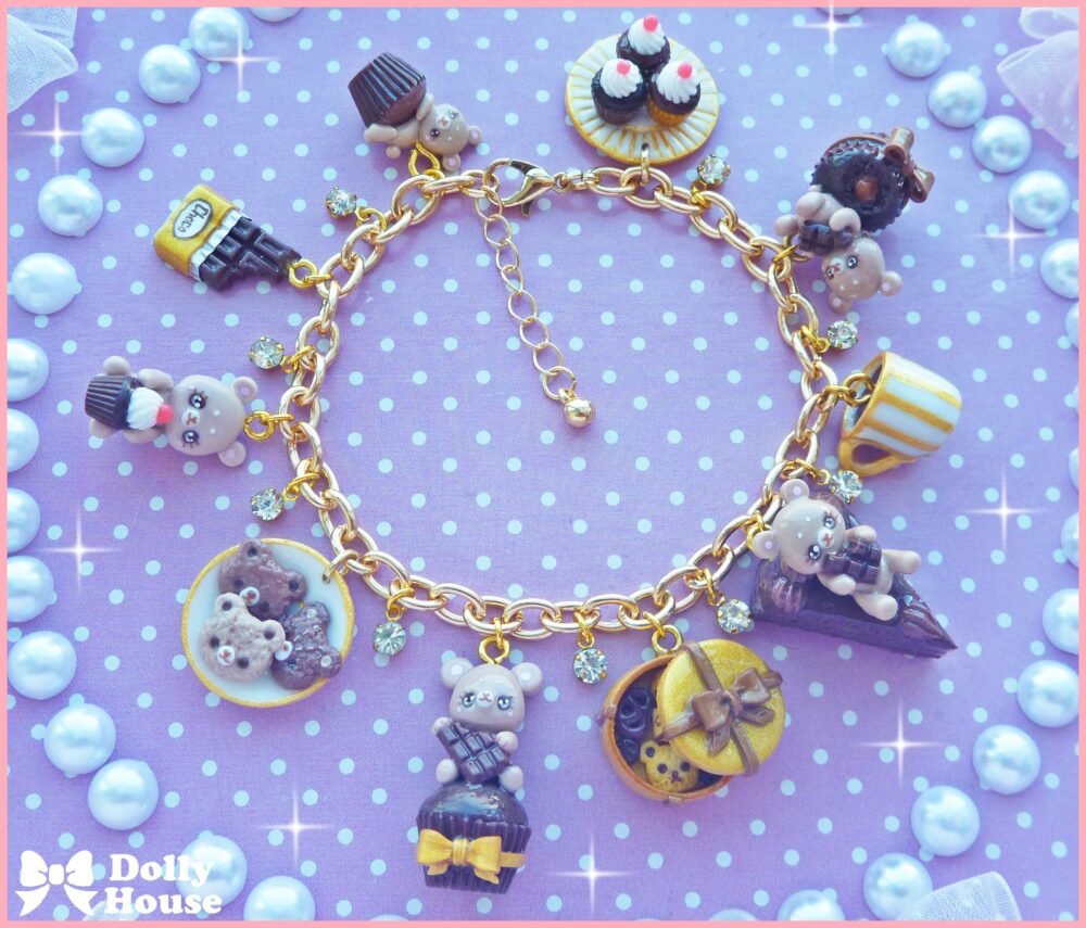 Kawaii Sweet Choco & Bears  Bracelet by Dolly House