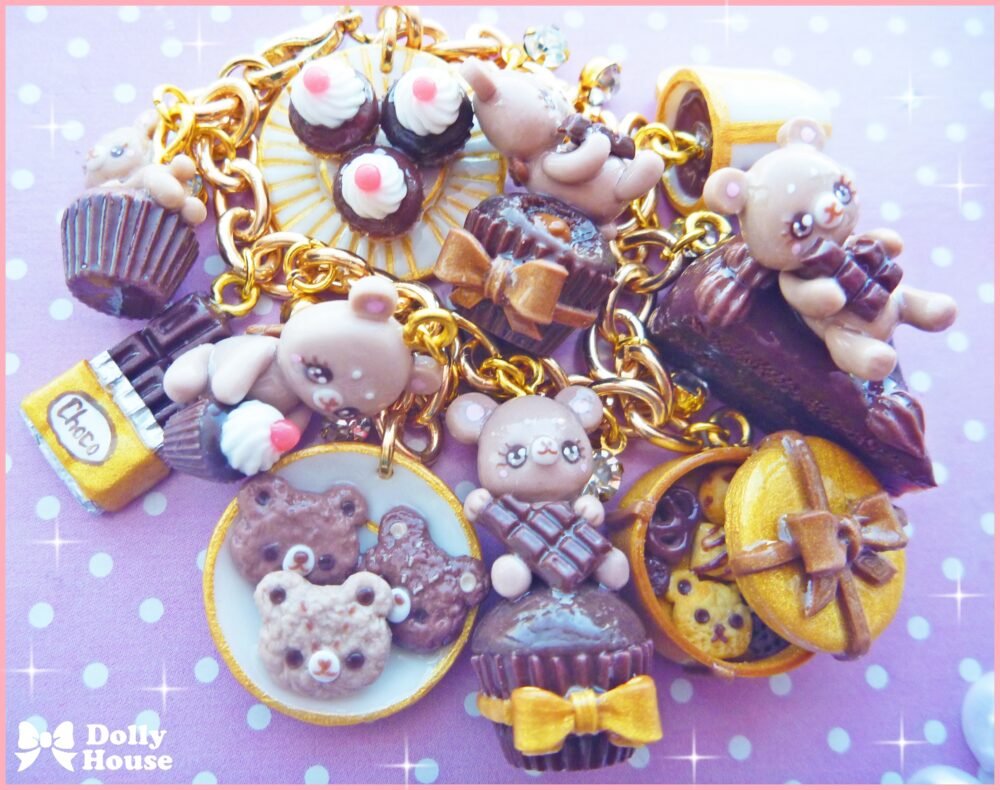Kawaii Sweet Choco & Bears  Bracelet by Dolly House