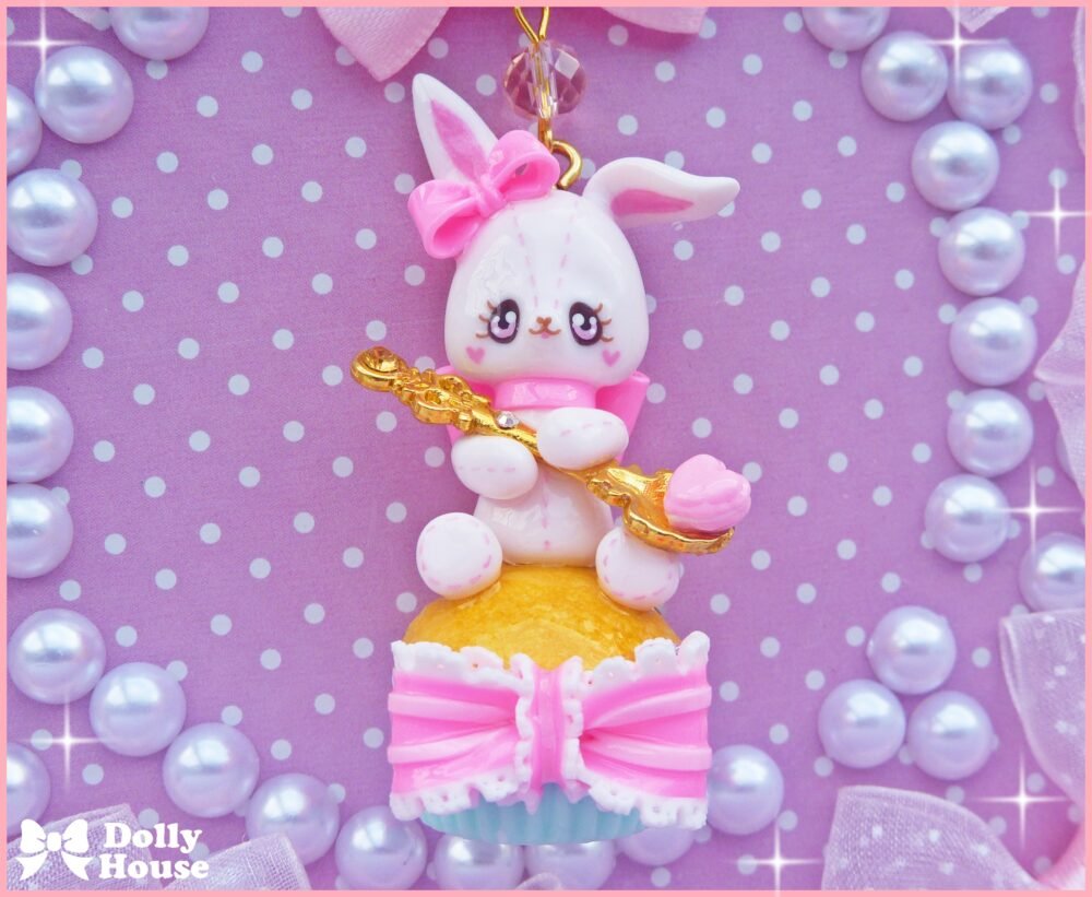 Kawaii Cupcake Bunny Necklace by Dolly House