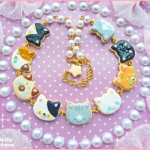 Kawaii Cookie Cats choker Necklace by Dolly House