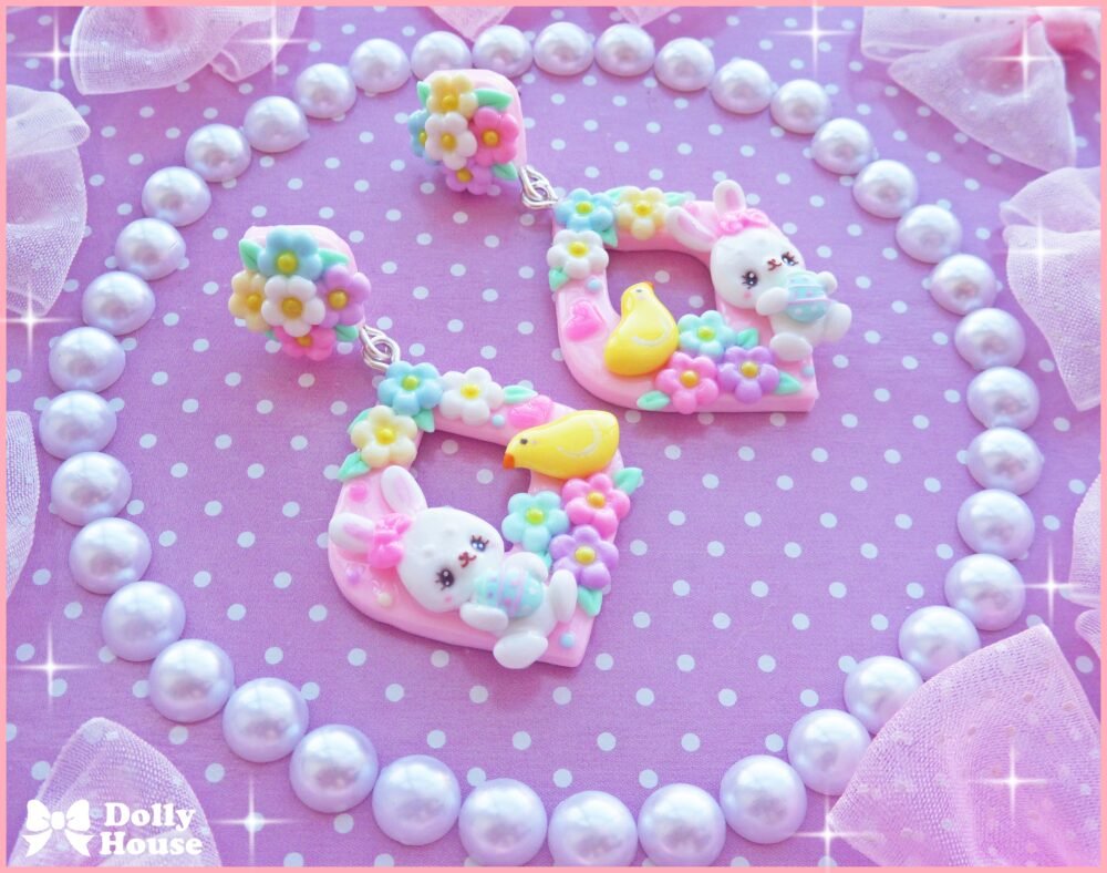 Kawaii  Easter  Earrings by Dolly House