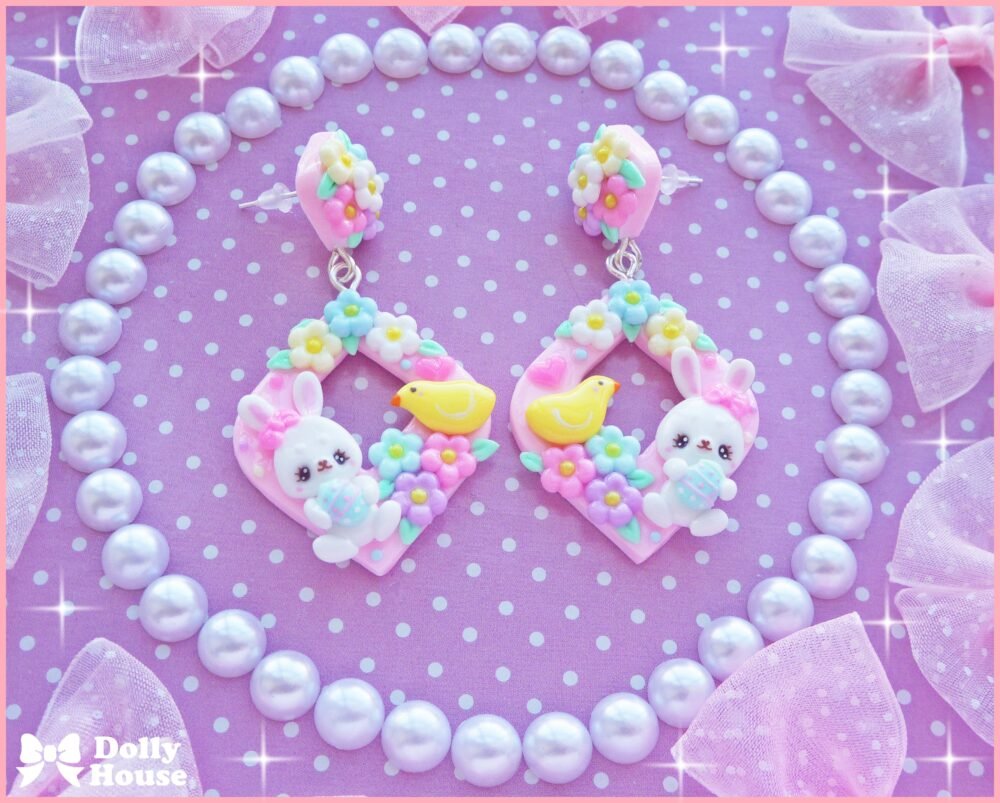 Kawaii  Easter  Earrings by Dolly House