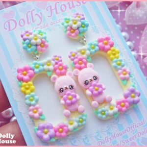 Kawaii Spring Bears Earrings by Dolly House 1