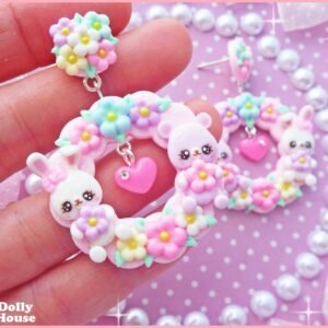 Kawaii Spring Friends Earrings by Dolly House 1