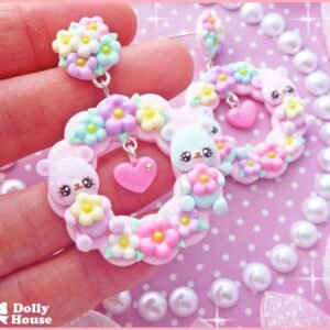 Kawaii Spring Friends Earrings by Dolly House