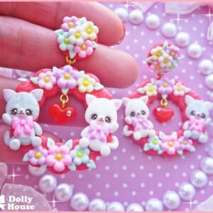Kawaii  Spring Friends  Earrings by Dolly House I