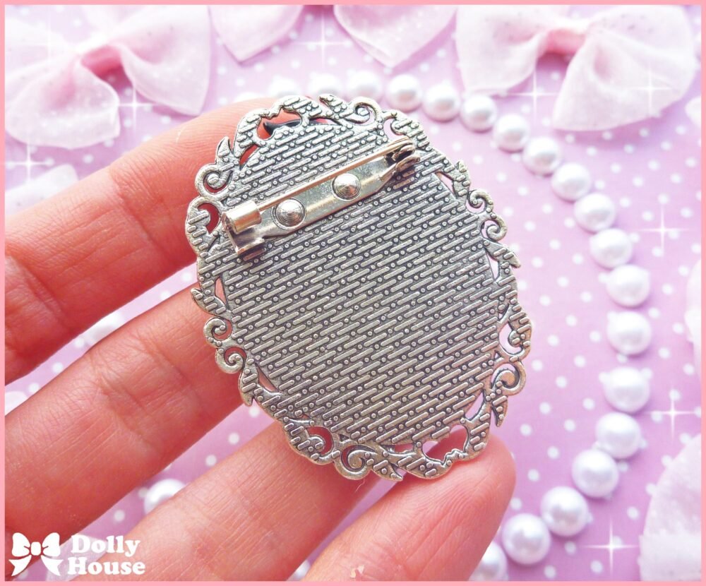 Kawaii Zombie Bunny Halloween Brooch by Dolly House