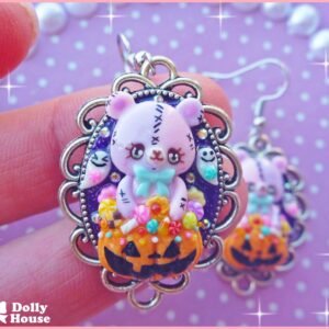Kawaii Halloween Zombie Bears Earrings by Dolly House I