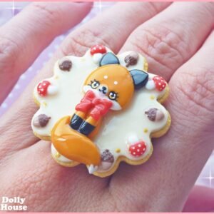 Kawaii Fox & Fall Cookie Ring by Dolly House