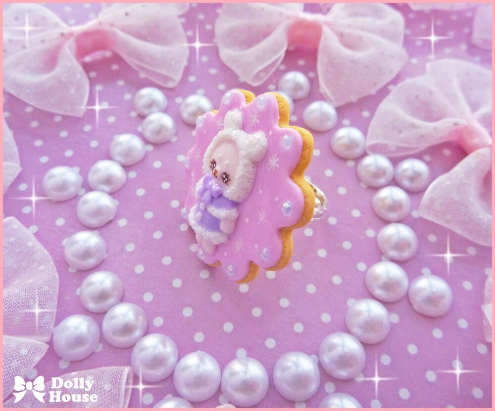 Kawaii Winter Cookie Ring by Dolly House
