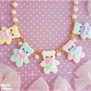 Kawaii Cookie Bears Necklace by Dolly House