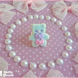 Kawaii Pastel Bear Sugar Cookie Ring by Dolly House I