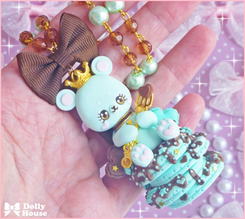 Kawaii ChocoMint Pancakes Necklace by Dolly House