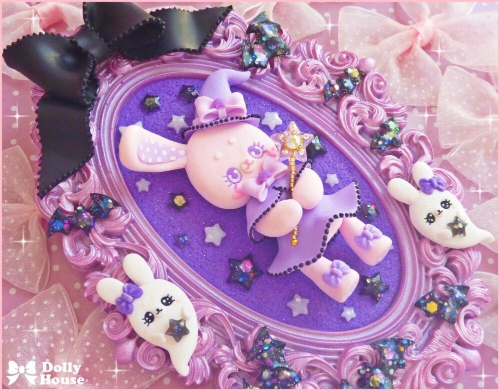 Kawaii Magical Bunny Wall Art by Dolly House