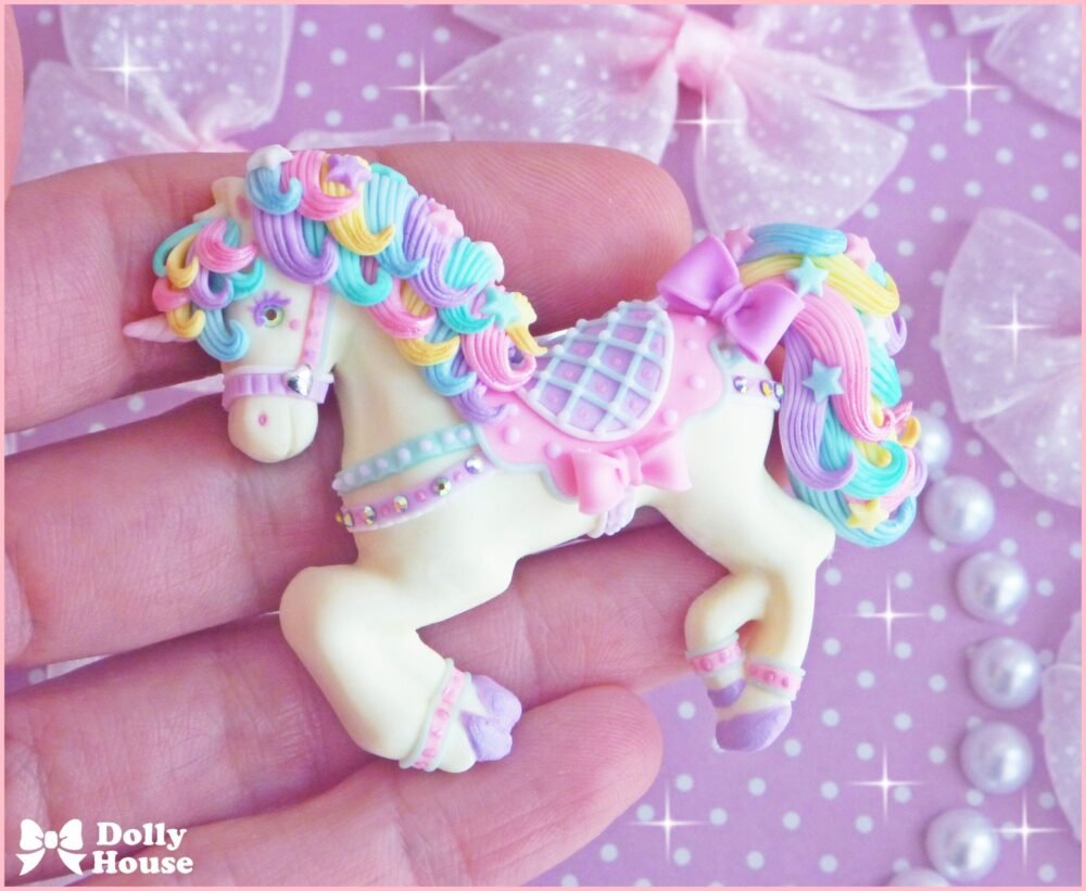Kawaii Pastel Unicorn Necklace by Dolly House I