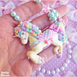 Kawaii Pastel Unicorn Necklace by Dolly House I