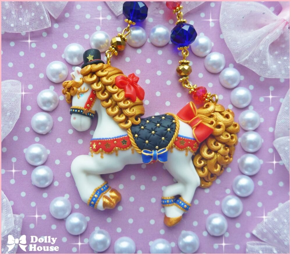 Kawaii Circus Pony Necklace by Dolly House