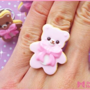 Kawaii Sweet Bear Sugar Cookie Ring by Dolly House