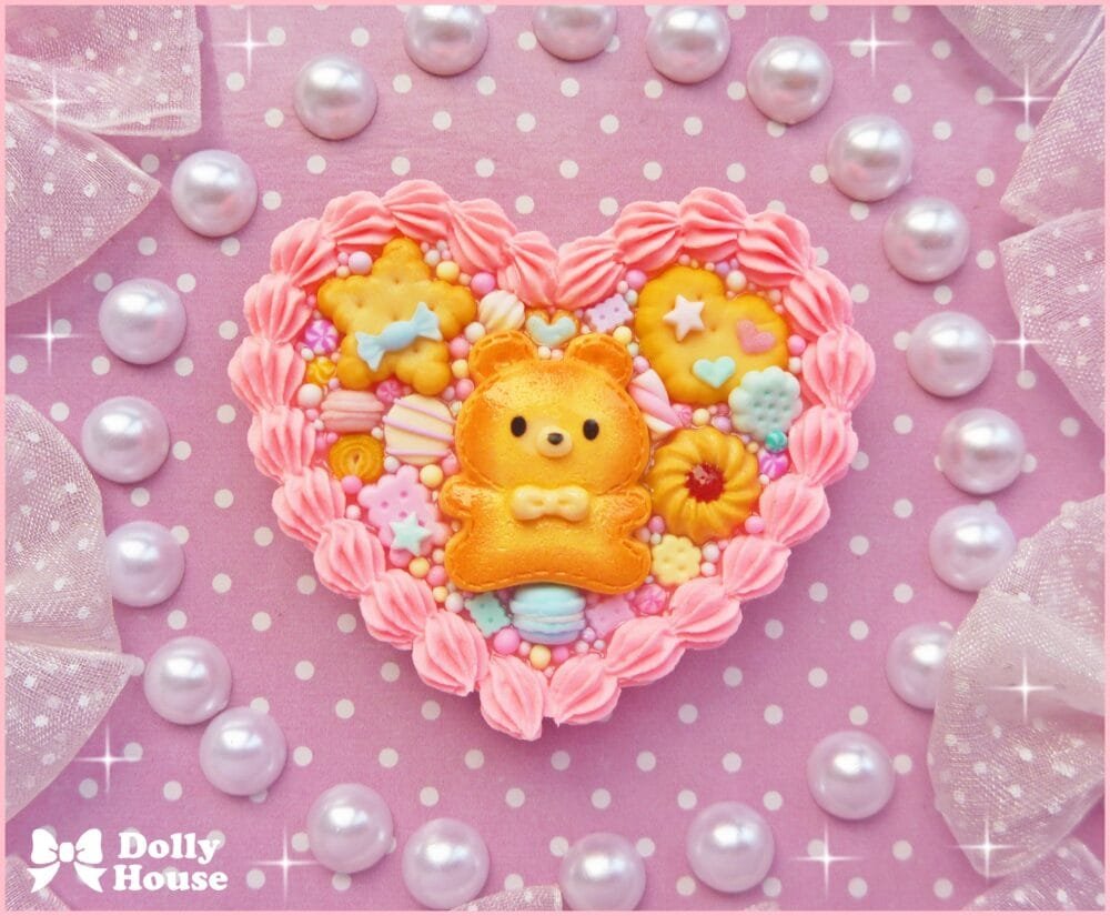 Kawaii Gingerbread Bear phone grip  stand  cell phone holder by Dolly House