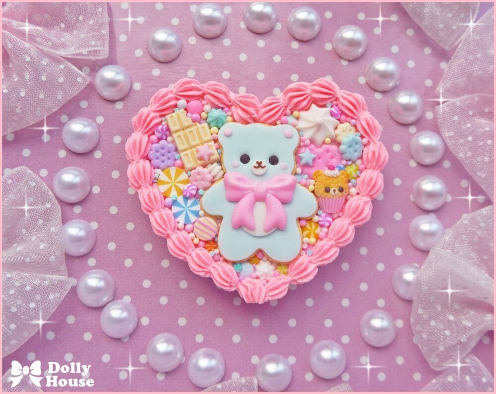 Kawaii Sweet  Bear Cookie phone grip  stand  cell phone holder by Dolly House