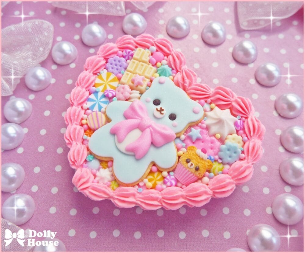 Kawaii Sweet  Bear Cookie phone grip  stand  cell phone holder by Dolly House