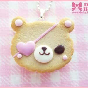 Pirate Bear Cookie Necklace by Dolly House