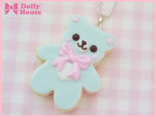 Kawaii Cookie Bear Necklace by Dolly House