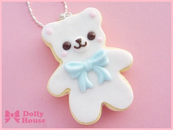 Kawaii Cookie Bear Necklace by Dolly House