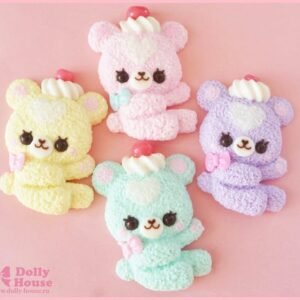 Kawaii Dessert Bears Brooch by Dolly House
