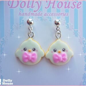 Kawaii Bird Cookie Earrings by Dolly House