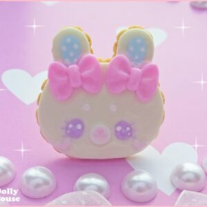 Kawaii Bunny Cream Macaron Ring by Dolly House