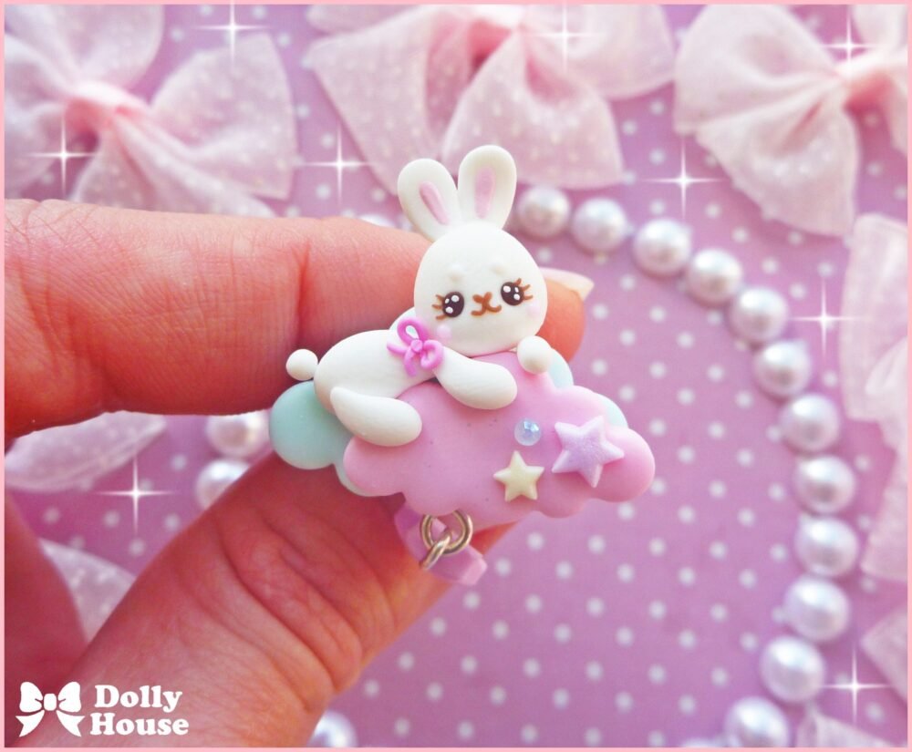 Sweet Bunny on a Dreamy Cloud Ring 2 by Dolly House