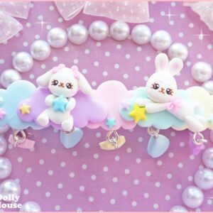 Dreamy Cloud Bunnies Hair Clip by Dolly House