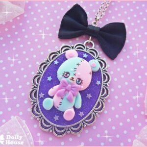 Kawaii Pastel Teddy Necklace by Dolly House