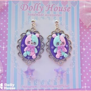 Kawaii Zombie Bears Earrings by Dolly House