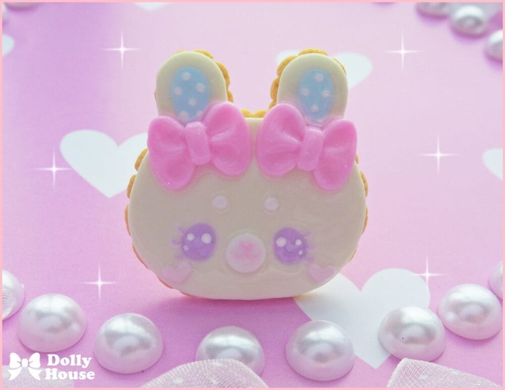 Bunny Bowtie Cookie Ring by Dolly House